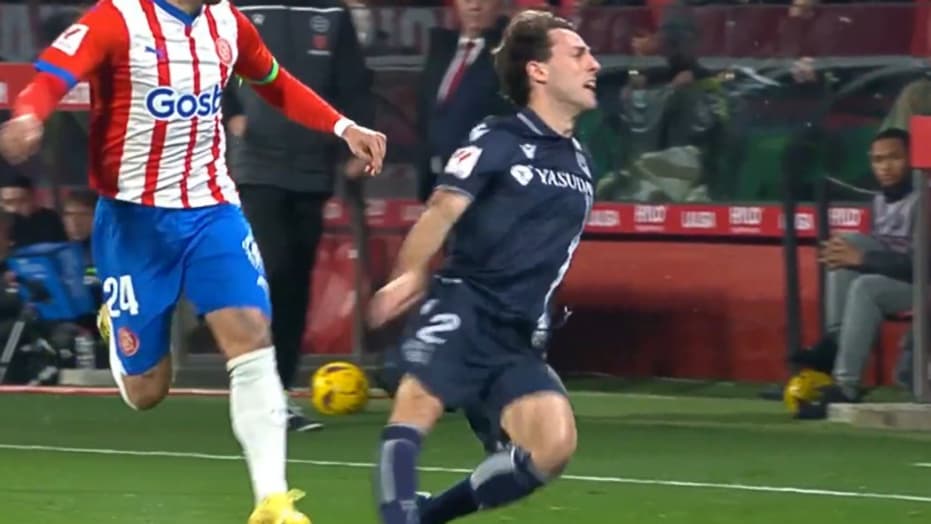 Alvaro Odriozola blessé face à Gérone, le 3 janvier 2024.