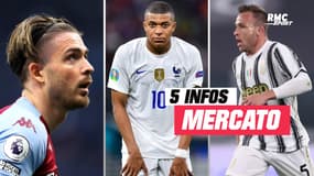 Grealish, Mbappé, Pogba... Les 5 infos mercato du 25 juin à la mi-journée  
