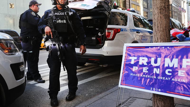 La police antiterroriste devant la Trump tower à New York, le 8 novembre 2016 (photo d'illustration)