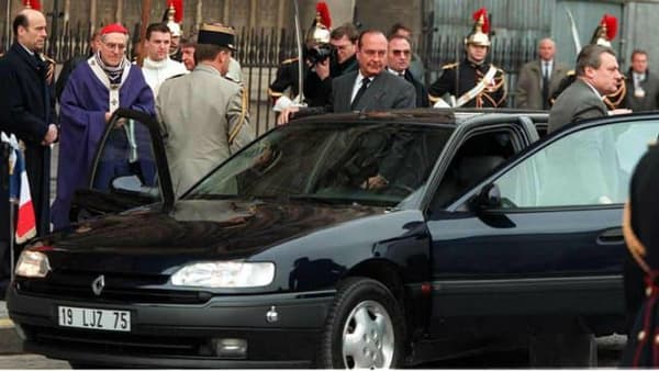 Jacques Chirac en Renault Safrane