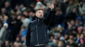 Ruud Van Nistelrooy lors de Manchester City-Leicester (2-0, Premier League), le 2 avril 2025