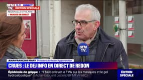 Crues en Ille-et-Vilaine: "Nous avons trois usines d'eau potable arrêtées en Bretagne", rapporte Jean-François Mary, président de Redon Agglomération