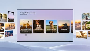 Google Photos Memories sur une TV Samsung. 