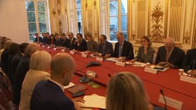 Les membres du gouvernement réunis par Michel Barnier le 23 septembre 2024