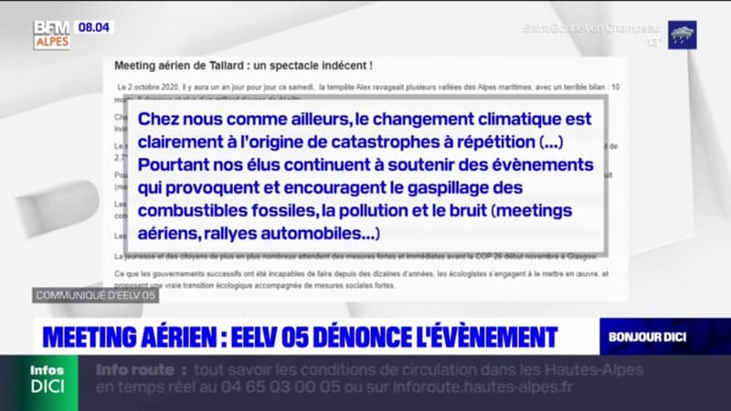 Meeting aérien Gap-Tallard : EELV 05 dénonce la pollution de l'évènement