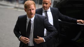 Le prince Harry arrive au procès intenté au Mirror, à Londres le 6 juin 2023