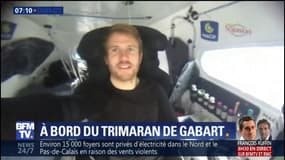 Tour du monde en solitaire: François Gabart présente à BFMTV l'intérieur de son trimaran