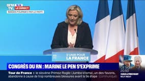 Marine Le Pen réélue présidente du RN: "Cela fait de moi la candidate de notre famille politique à l'élection présidentielle"