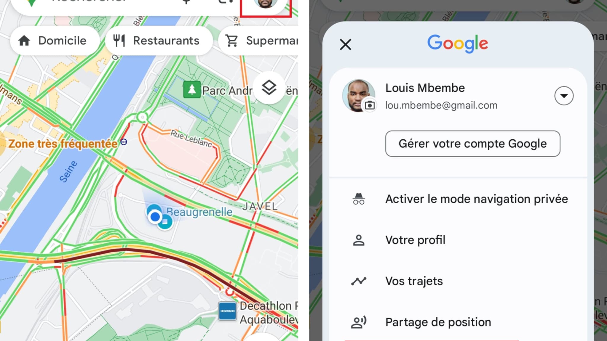 Enregistrer une carte hors ligne sur Google Map