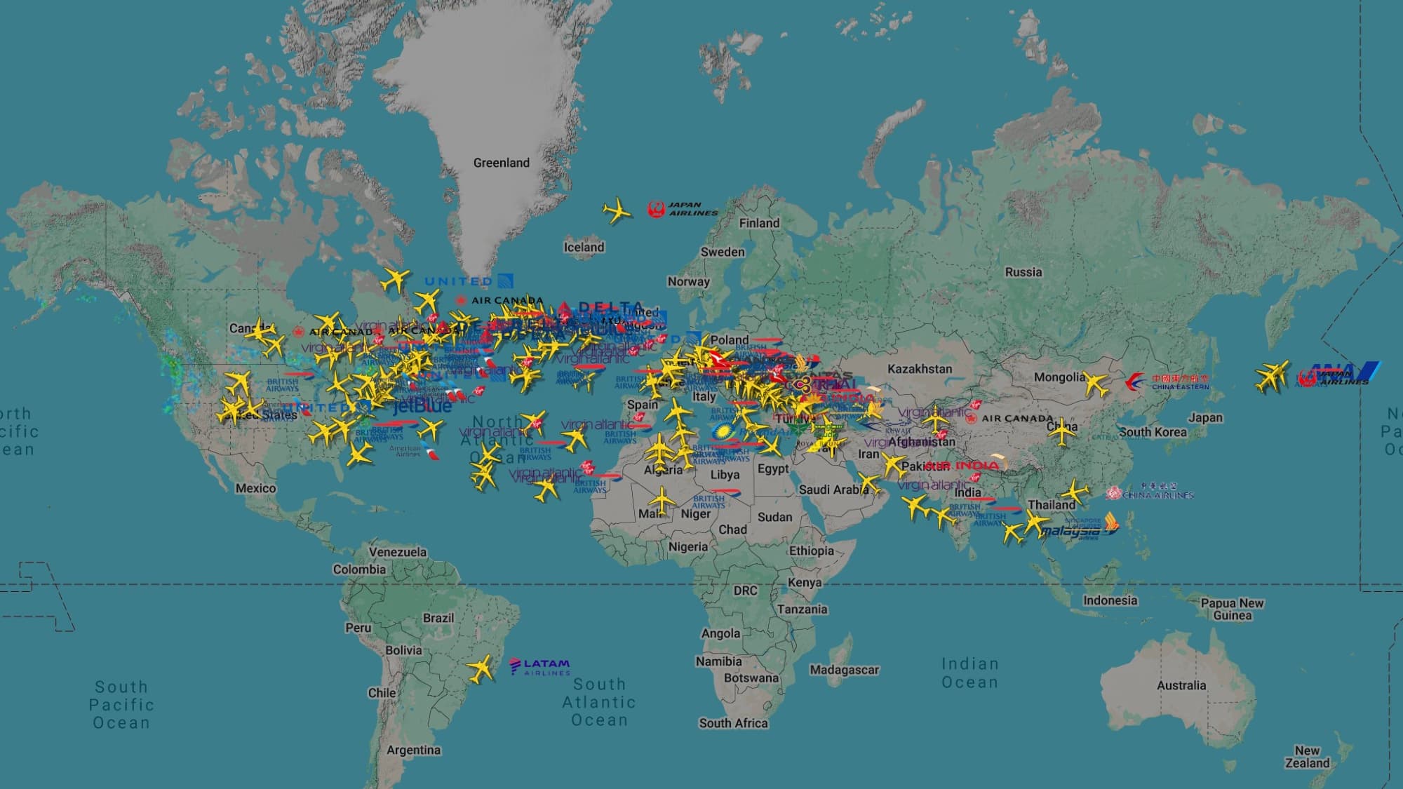 120 vols à destinations d'Heathrow détournés selon Flightradar
