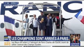 Les champions du monde avec Lloris en tête sont arrivés à Paris 