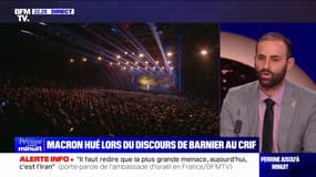 Emmanuel Macron hué au rassemblement du Crif: "Nous avons besoin de notre ami (la France) à nos côtés", assure Hen Feder (porte-parole de l'ambassade d'Israël en France)