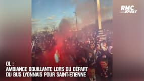 OL : Ambiance bouillante pour le départ du bus lyonnais vers Saint-Etienne