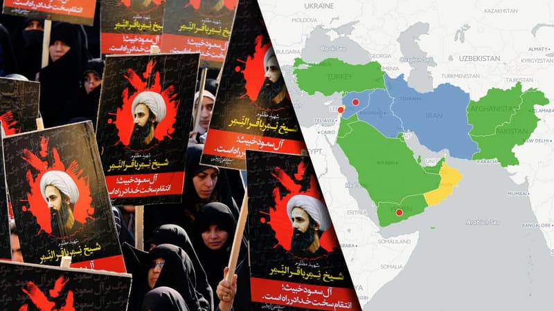Des Iraniennes lors d'une manifestation le 4 janvier 2016 à Téhéran contre l'exécution d'un dignitaire chiite en Arabie Saoudite