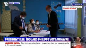 Présidentielle: Édouard Philippe vote au Havre dès l'ouverture du bureau de vote