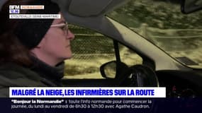 Seine-Maritime: malgré la neige, les infirmières se déplacent chez leurs patients