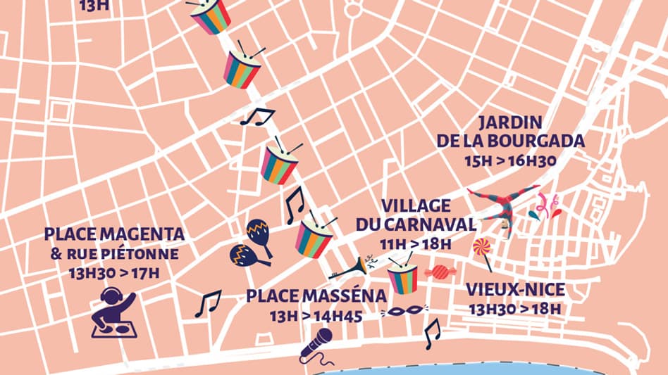 La Carnavalina se déroulera en plein centre de Nice de 13h à 18h, le samedi 15 février. La Carnavalina se déroulera en plein centre de Nice de 13h à 18h, le samedi 15 février.