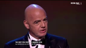 The Best FIFA : "Ce n’est plus acceptable", les mots forts d’Infantino contre le racisme en Italie