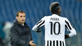 Massimiliano Allegri et Paul Pogba.