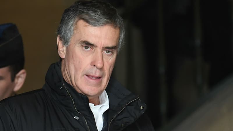 Jérôme Cahuzac le 21 février 2018 quittant le palais de justice de Paris