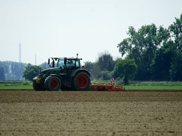 Un tracteur dans un champ de culture (Photo d'illustration).