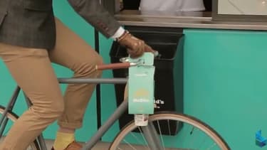 Le Mcbike peut s'accrocher aisément sur un vélo