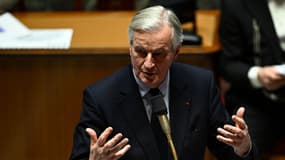Michel Barnier à l'Assemblée nationale le 3 décembre 2024