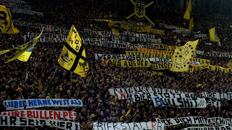 Les fans de Dortmund