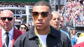 Kylian Mbappé lors du GP de Monaco de F1, à Monte-Carlo le 26 mai 2024