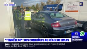"Tempête 69": des contrôles au péage de Limas