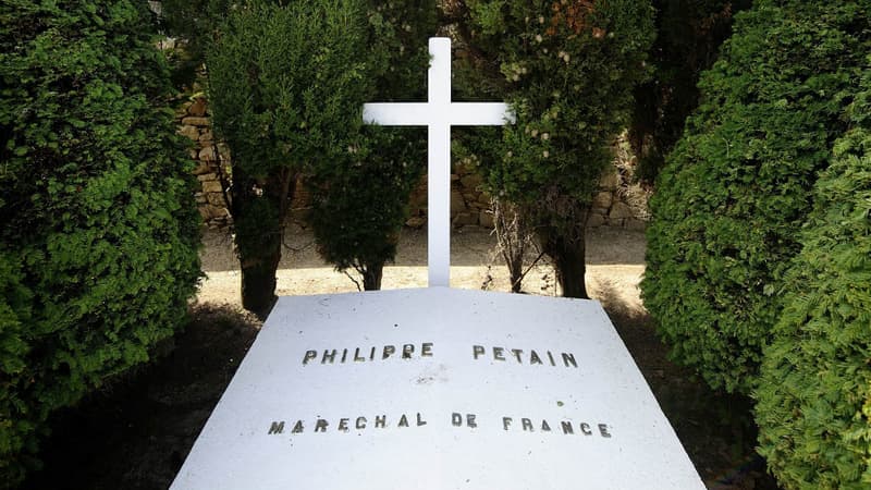 La tombe du maréchal Pétain, à l'île d'Yeu, en Vendée