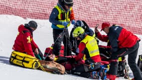 Nils Alphand après une lourde chute à l'entraînement, le 21 février 2025
