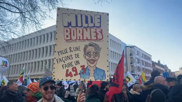 La manifestation contre le projet de réforme des retraites, à Lille, le 7 février 2023. La manifestation contre le projet de réforme des retraites, à Lille, le 7 février 2023.