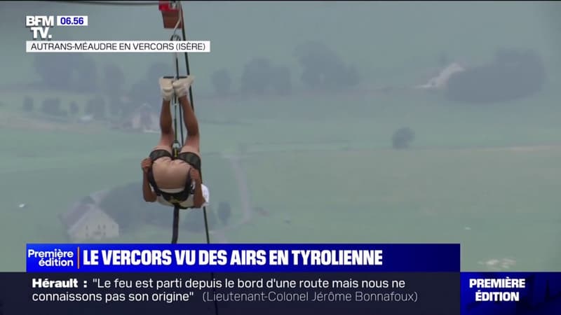 Dans le Vercors, une tyrolienne géante pour découvrir la station depuis les airs