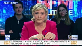 Politiques au quotidien: "Si les gens décident de m'élire c'est évidemment pour me permettre de mettre en œuvre les grandes lignes de mon projet", Marine Le Pen