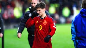 Gavi après le match Ecosse-Espagne (2-0), le 28 mars 2023