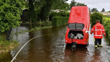 Inondations au village de Sore, dans les Landes, le 11 mai 2020