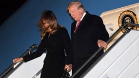 Donald Trump et son épouse Melania ce vendredi soir à Orly.