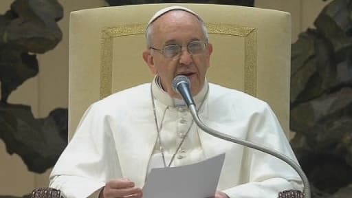 Le pape François lors d'une rencontre avec la presse samedi 16 mars