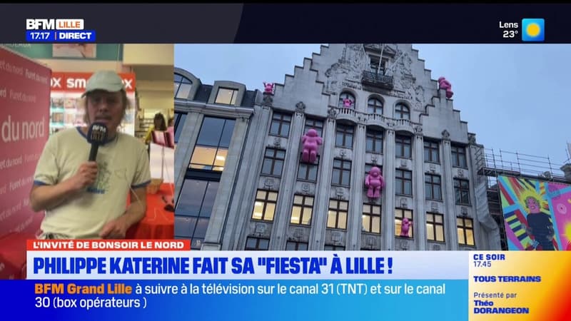 Lille: les Monsieur Rose de Philippe Katerine envahissent la façade de La Voix du Nord