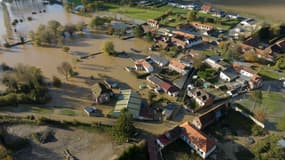 Photo des inondations dans le Pas-de-Calais à l'automne 2023. 