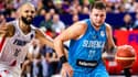 Fournier contre Doncic lors de France-Slovénie à l'Eurobasket 2022 