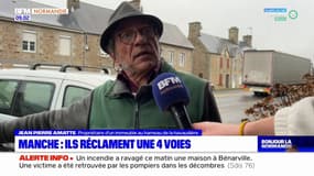Manche: les riverains de la route Granville-Avranches réclament une 4 voies
