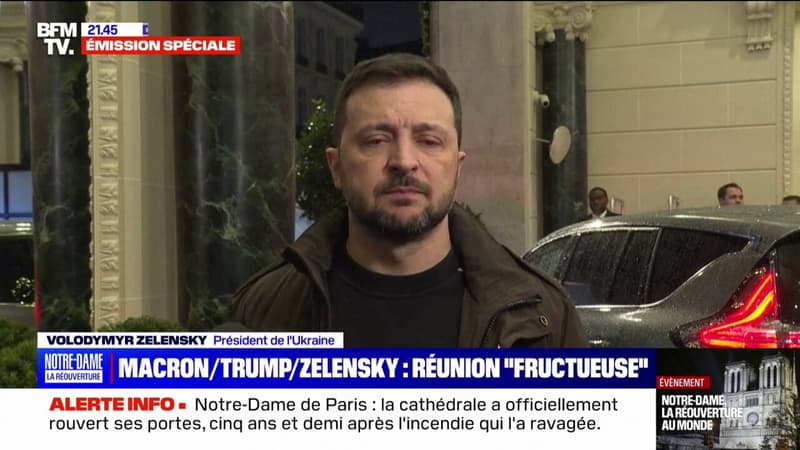 Après sa rencontre avec Donald Trump et Emmanuel Macron, Volodymyr Zelensky salue une 