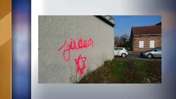 L'inscription antisémite a été découverte jeudi matin sur la façade d'une maison de la commune de  Wallers.