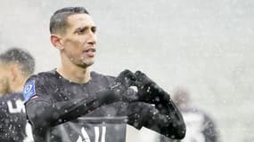 Angel Di Maria célèbre un but avec le PSG