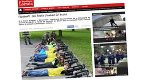 Les élèves ont pu manipuler des fusils d’assaut Famas.