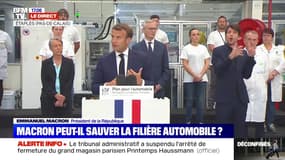 Emmanuel Macron : "L'après dans l'industrie automobile, c'est le monde de la motorisation électrique, ce sont les véhicules autonomes"