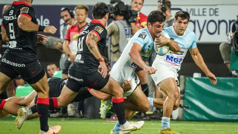 Guillaume Martocq lors de Bayonne-Toulouse en Top 14, 18 août 2023