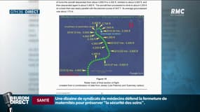La trajectoire de l'avion